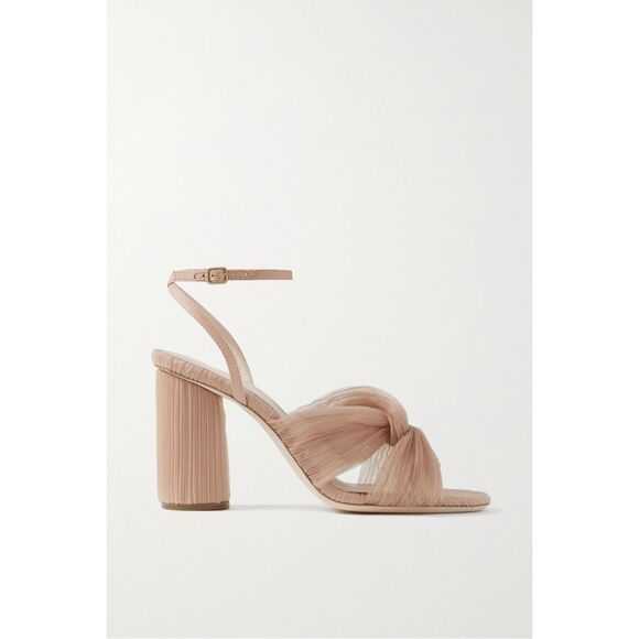 Loeffler Randall Reed Beauty Pleated Twist Heels Size 7 Blush Pink $325.00 - Picture 3 of 8